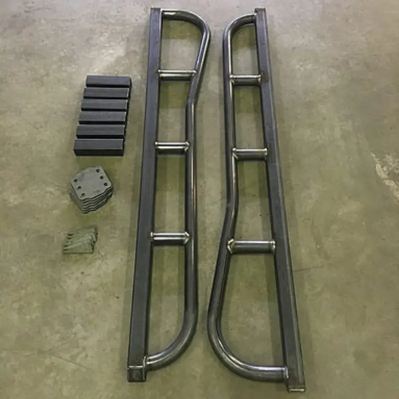 Srq Fab Rock Sliders - Raw Steel For 4Runner (1996-2002) 1
