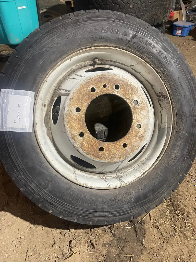 Used Michelin 225/70R19.5 With Dually Rim. 1