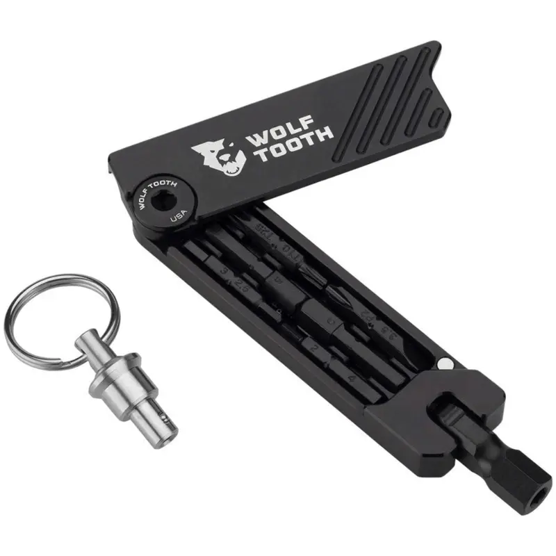 Wolf Tooth Components 6-Bit Hex Wrench Multi-Tool With Keyring - Black 1