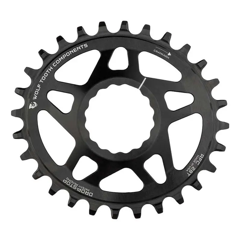 Wolf Tooth Components, Race Face Cinch Elliptical, Chainring, Teeth: 32, Speed: 9-12, Bcd: Direct Mount, 7075 Aluminum, Black 1