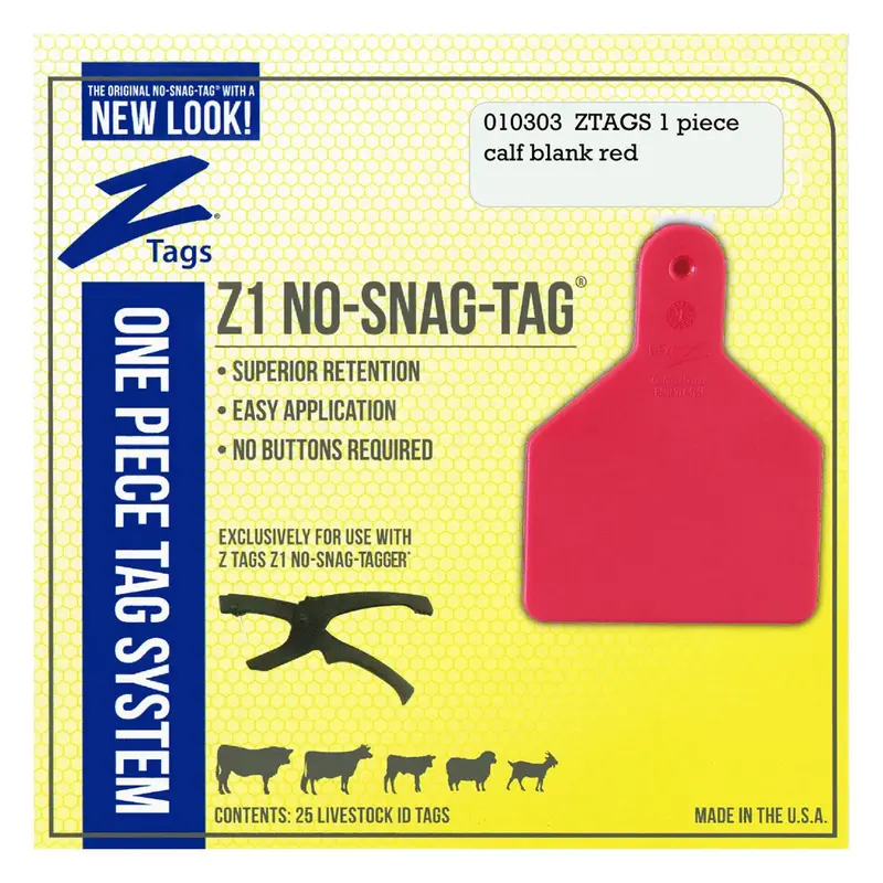 Z Tags 1 Pc Calf Blank (25 Pack) 1