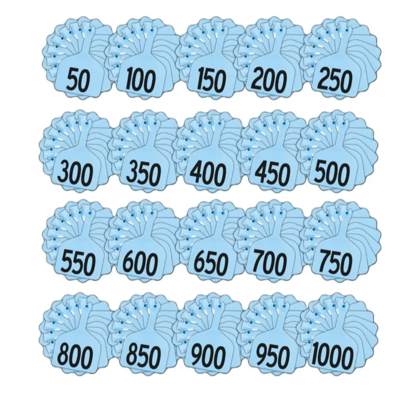 Z Tags Feedlot Pre-Printed Tags 1-1000 Package Of 50. 7