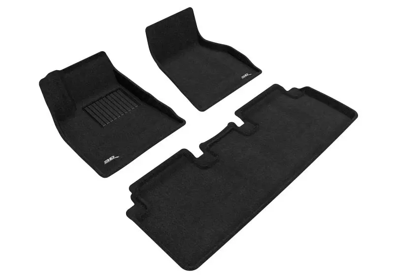3D Maxpider Elegant Floor Mat Set For Tesla Model S (2015–2019) – First & Second Row, Black 1