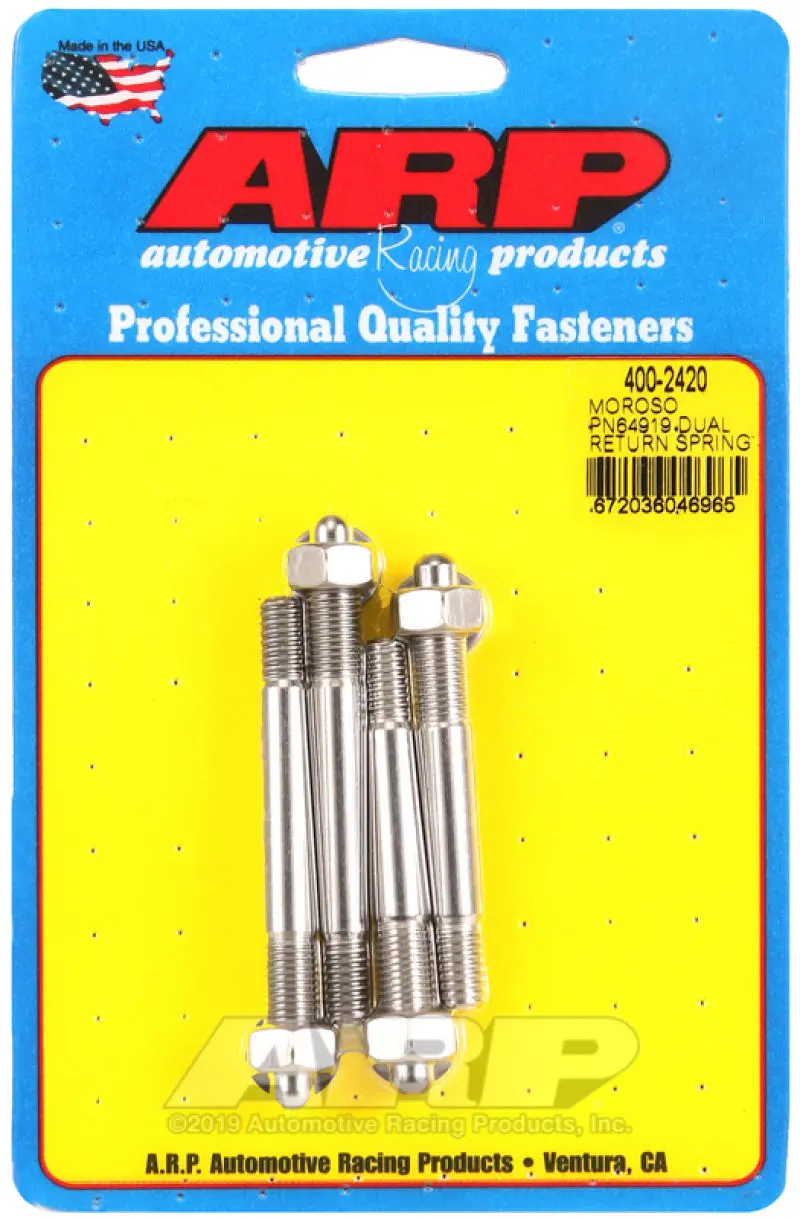 Arp Moroso Dual Return Spring Kit With 1-Inch Spacer Plate And Stainless Steel Carb Studs (Part #64919) 1