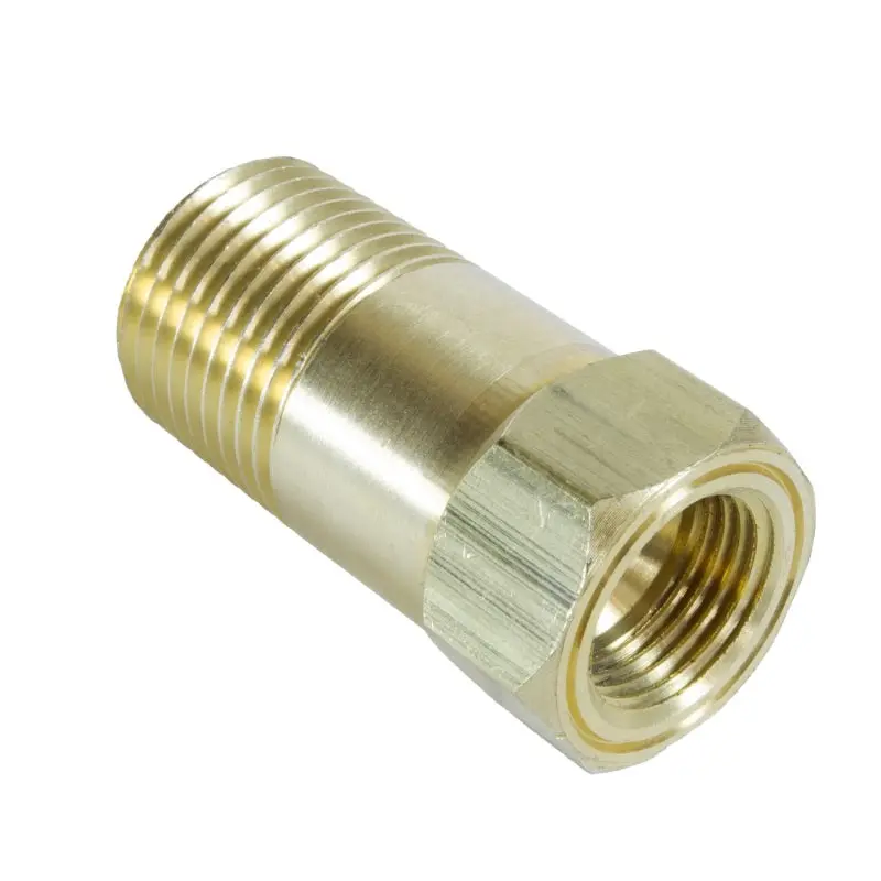 Autometer 1/2" Npt Brass Male Extension Fitting For Mechanical Gauges 1