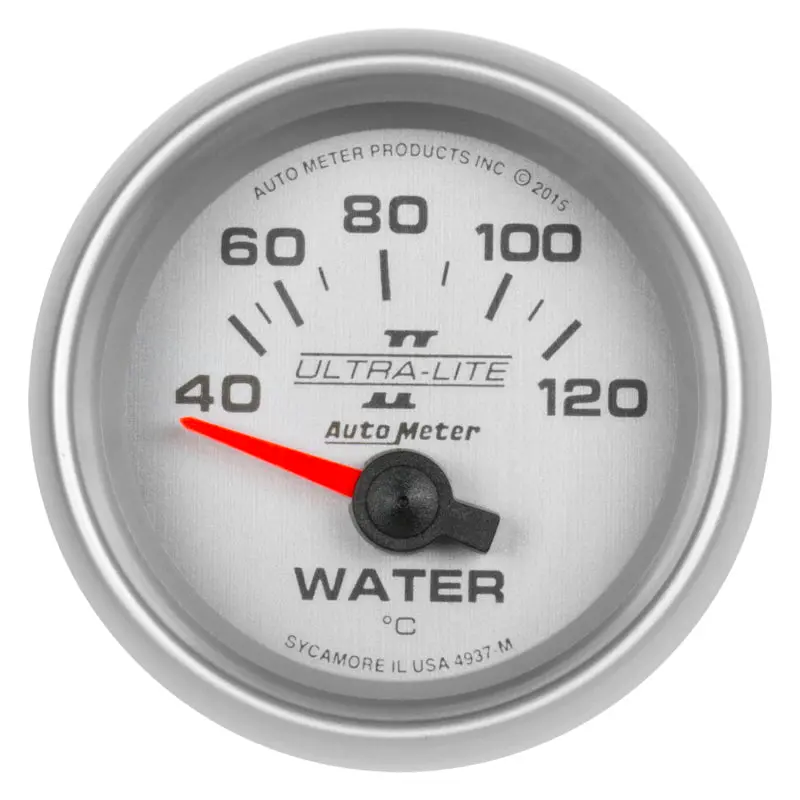Autometer Ultra-Lite Ii Electric Water Temperature Gauge – 2-1/16", 40–120°C 1