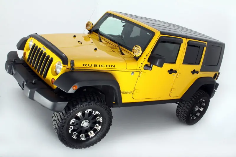 Avs 07-18 Jeep Wrangler Unlimited Ventvisor Outside Mount Window Deflectors 4Pc - Smoke 1