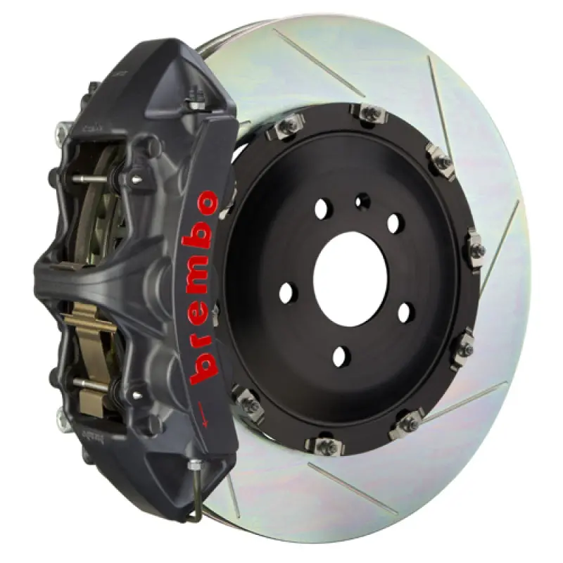 Brembo 10-15 Camaro Ss Front Gts Bbk 6 Piston Cast 380X34 2Pc Rotor Slotted Type-1-Black Ha 1