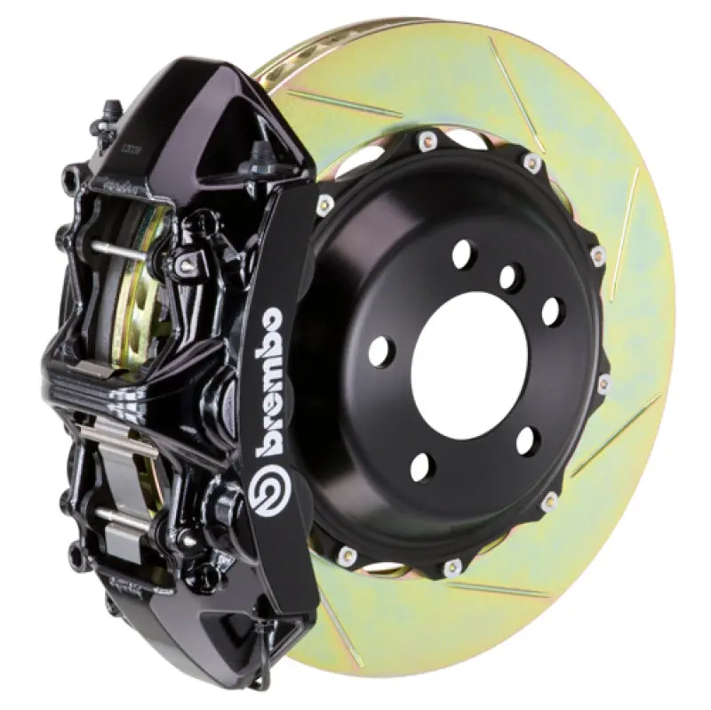 Brembo Gt Big Brake Kit For 2001–2006 Bmw M3 (E46) – Front 6-Piston Calipers, 380X32Mm Two-Piece Slotted Rotors, Black Finish 1