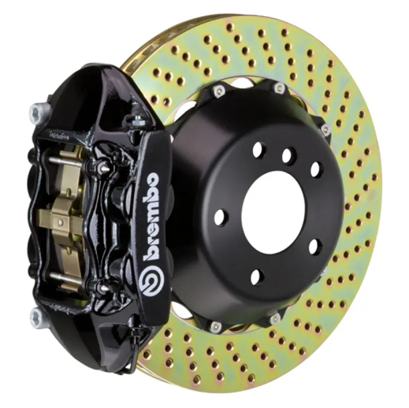 Brembo Gt3 Rear Big Brake Kit For 2006–2009 Porsche 997.1 – 380X28Mm Drilled Two-Piece Rotors, 4-Piston Calipers, Black 1
