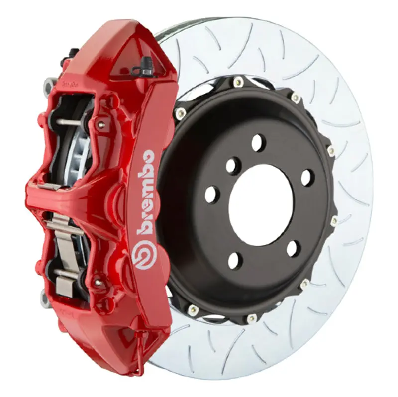 Brembo Rear Gt Big Brake Kit For 2008–2016 Audi R8 4.2L/5.2L – 6-Piston Calipers, 380X32Mm Two-Piece Slotted Rotors (Type 3 Red) 1