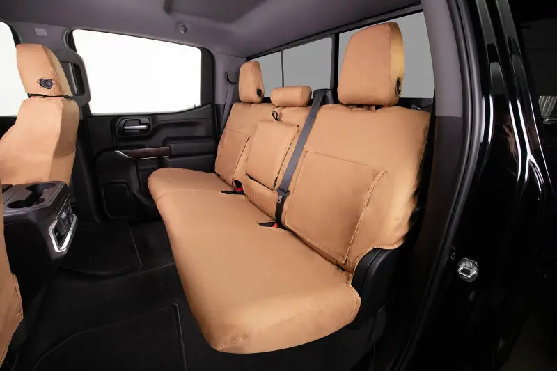 Covercraft 10-24 Chevrolet Express Polycotton Seatsaver Custom Second Row Seat Covers - Tan 1