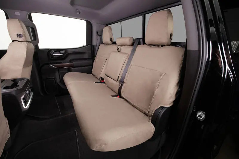 Covercraft 23-24 Toyota Sequoia Polycotton Seatsaver Custom Second Row Seat Covers - Taupe 1