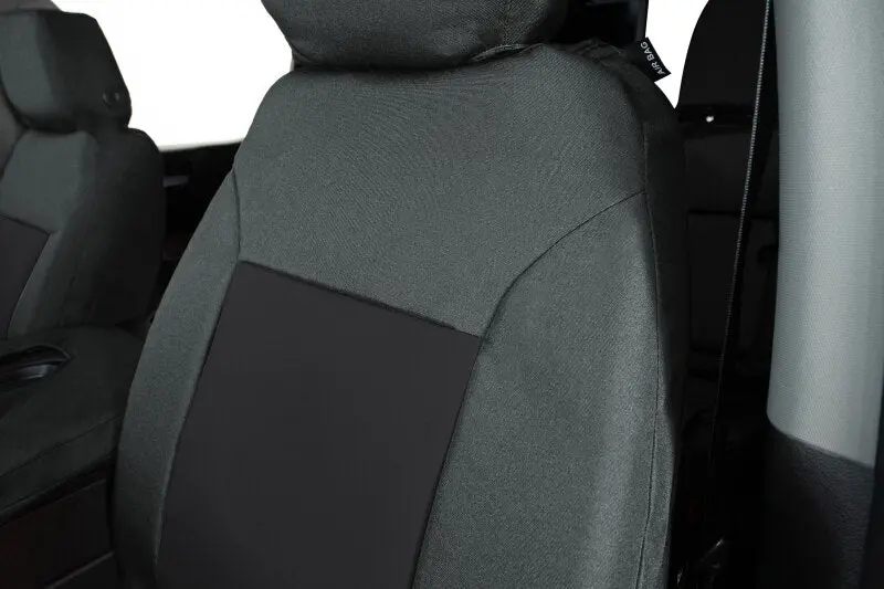 Covercraft Endura Precisionfit Front Row Seat Covers For 2012–2018 Dodge Ram – Charcoal/Black Custom Fit 1