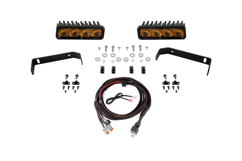 Diode Dynamics Ss6 Max Led Fog Light Kit – Yellow (3000K), 2019–2021 Ford Ranger 1