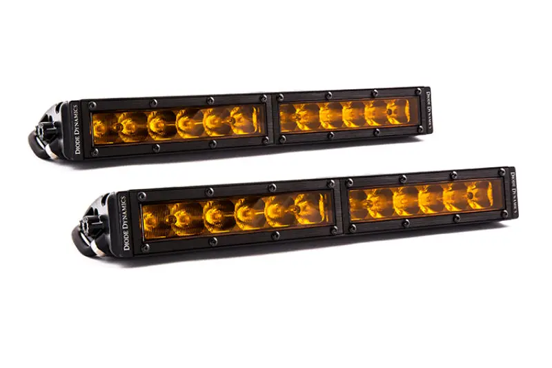 Diode Dynamics Stage Series Amber Led Light Bar – 12" Single-Row Driving Beam (Pair) 1