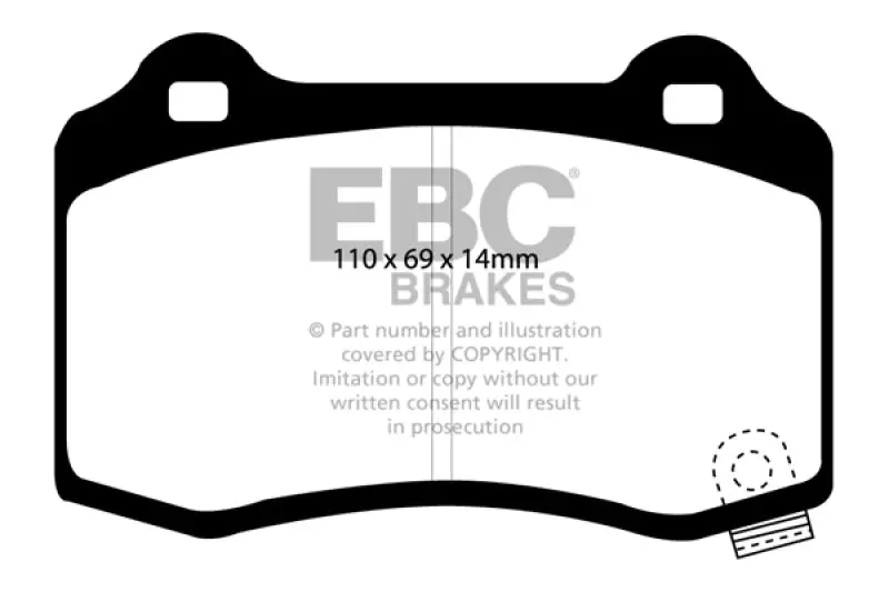 Ebc Greenstuff Eco-Friendly Rear Brake Pads For Tesla Model S (2012–2017, Rwd) 1