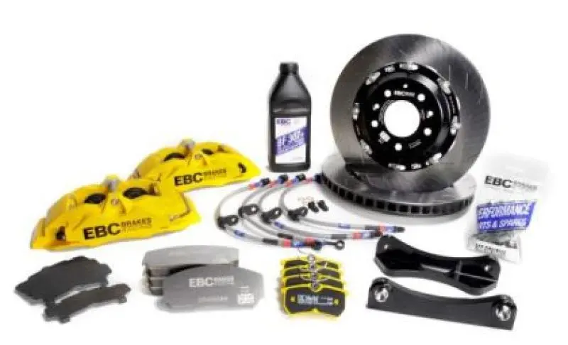 Ebc Racing Apollo-4 Big Brake Kit For 2015–2021 Vw Gti Mk7 – Yellow Calipers, 355Mm Rotors, Front Installation 1