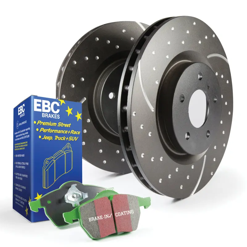 Ebc S10 Street-Optimized Brake Kit – Greenstuff Pads + Gd Drilled & Slotted Rotors 1