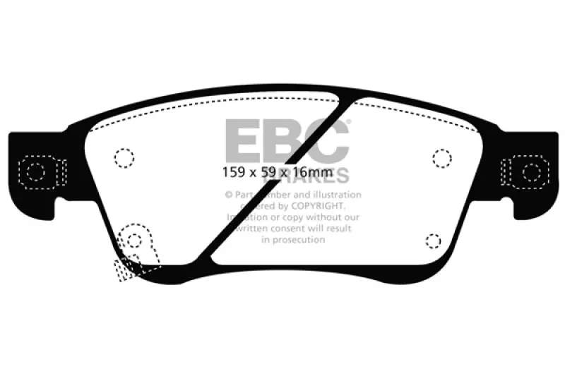 Ebc Ultimax2 Front Brake Pads For 2011–2013 Infiniti G25 (2.5L) 1