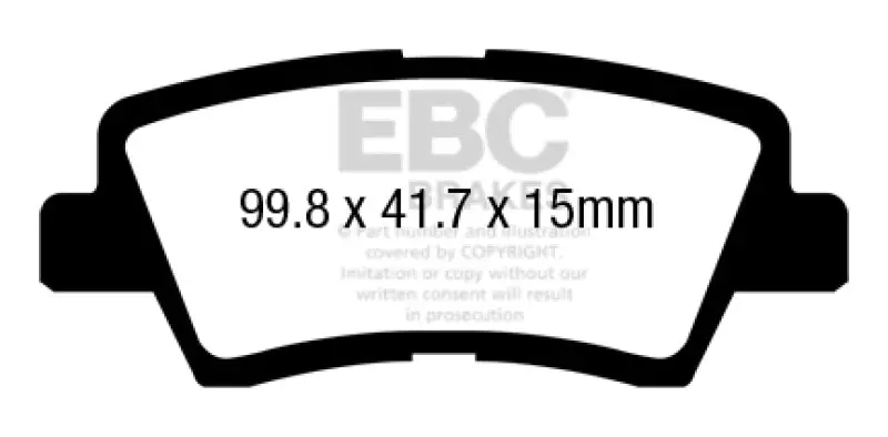 Ebc Ultimax2 Rear Brake Pads For 2012+ Hyundai Azera 3.3L – High-Performance Ceramic Compound 1