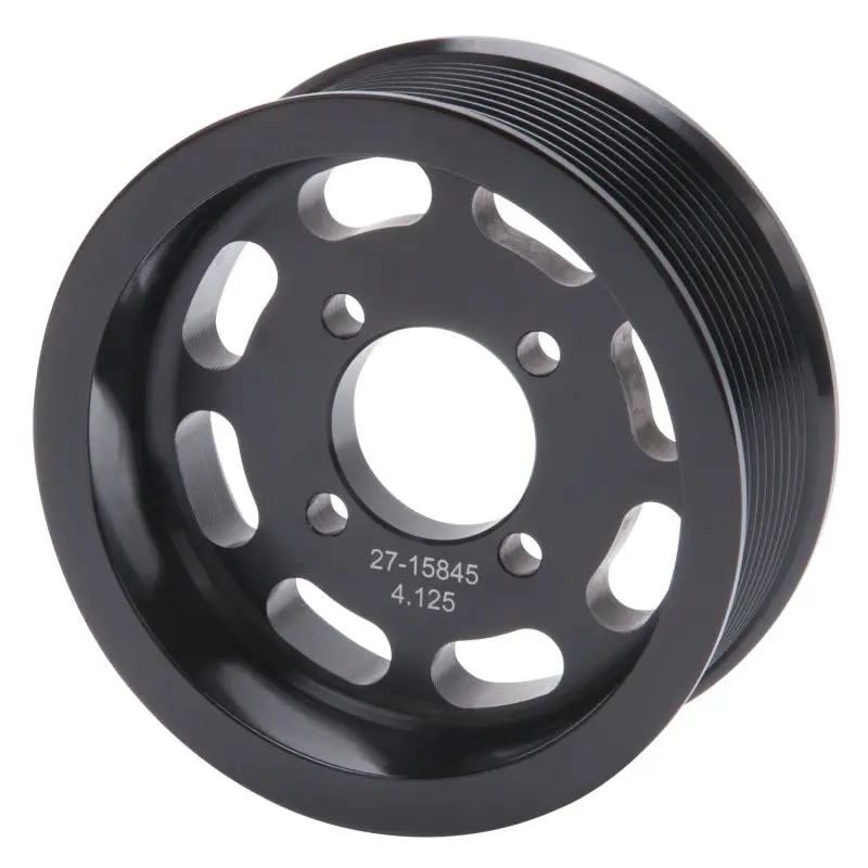 Edelbrock Enforcer 10-Rib Supercharger Pulley – 4.125" Diameter, Black Finish 1
