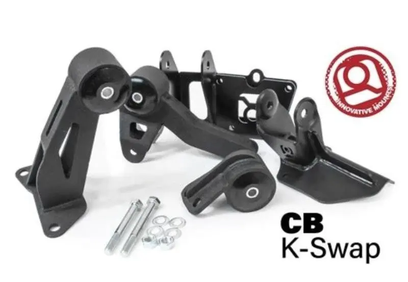 Innovative Motor Mounts For 1990–1993 Honda Accord (K-Series Swap) – Black Steel W/ 75A Urethane Bushings (Excludes K24 Transmission) 1