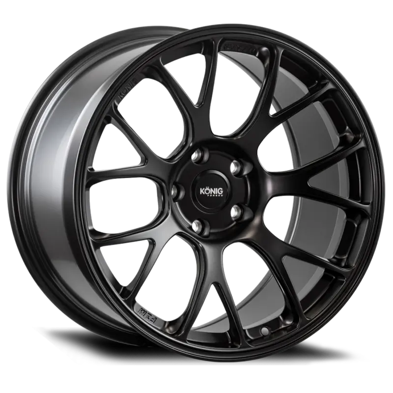 Konig Forged F1M 18X10 5X120.65 Et58 Satin Black Knurled Bead 1