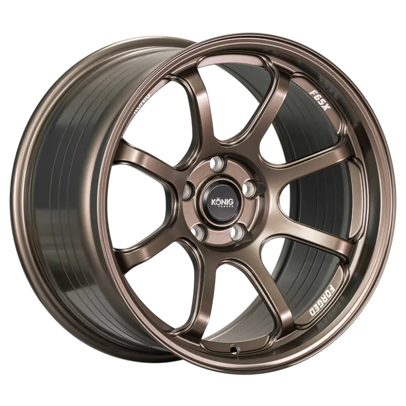 Konig Forged F6Sx 17X9-Inch Race Bronze Wheel — 4X100 Bolt Pattern, Et45, Knurled Bead 1