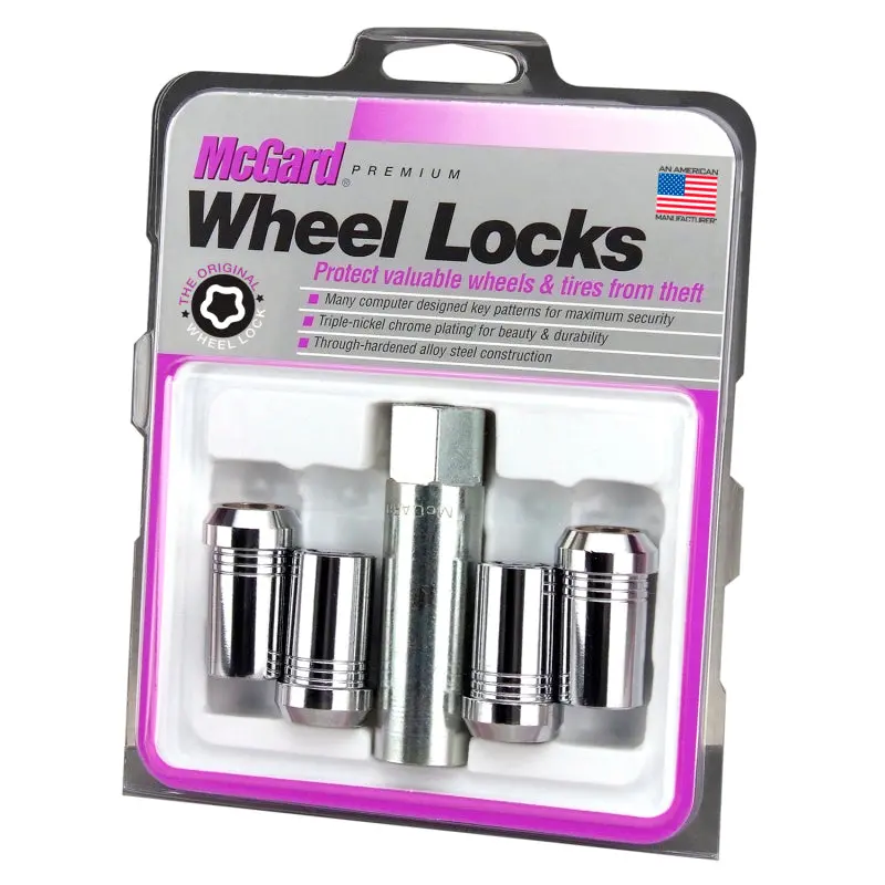 Mcgard Chrome Wheel Lock Nuts – 4-Piece Tuner-Style Set With Cone Seat, M14X1.5 Thread, 22Mm Hex, 1.648-Inch Length 1