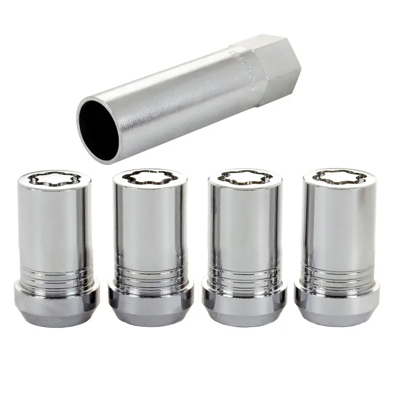 Mcgard Chrome Wheel Lock Nuts – 4-Piece Tuner-Style Set With Cone Seat, M14X1.5 Thread, 22Mm Hex, 1.648-Inch Length 2