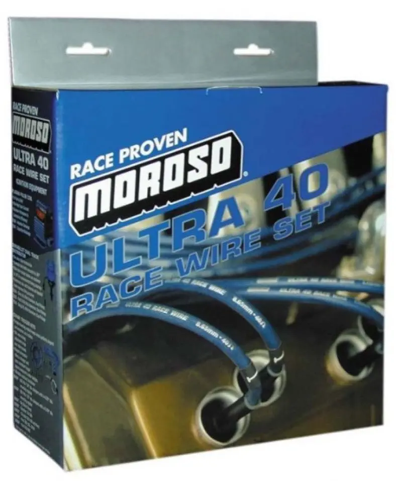 Moroso Ultra 40 Ignition Wire Set For Chevrolet Big Block – Unsleeved Hei With Crab Caps (Red) 1