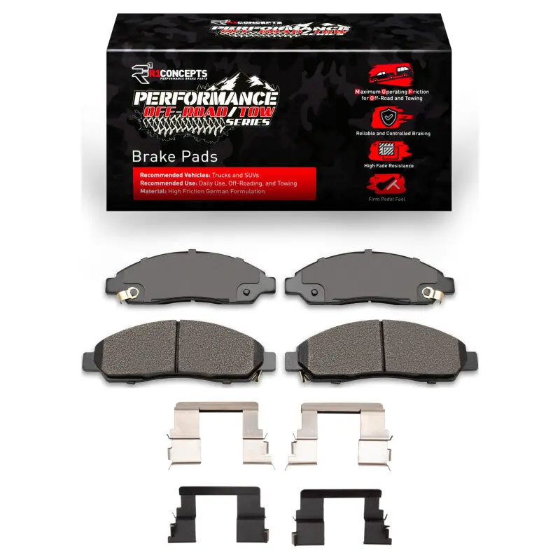 R1 04-08 Chevrolet Colorado Front Performance Off-Road/Tow Brake Pads & Hardware Kit 1