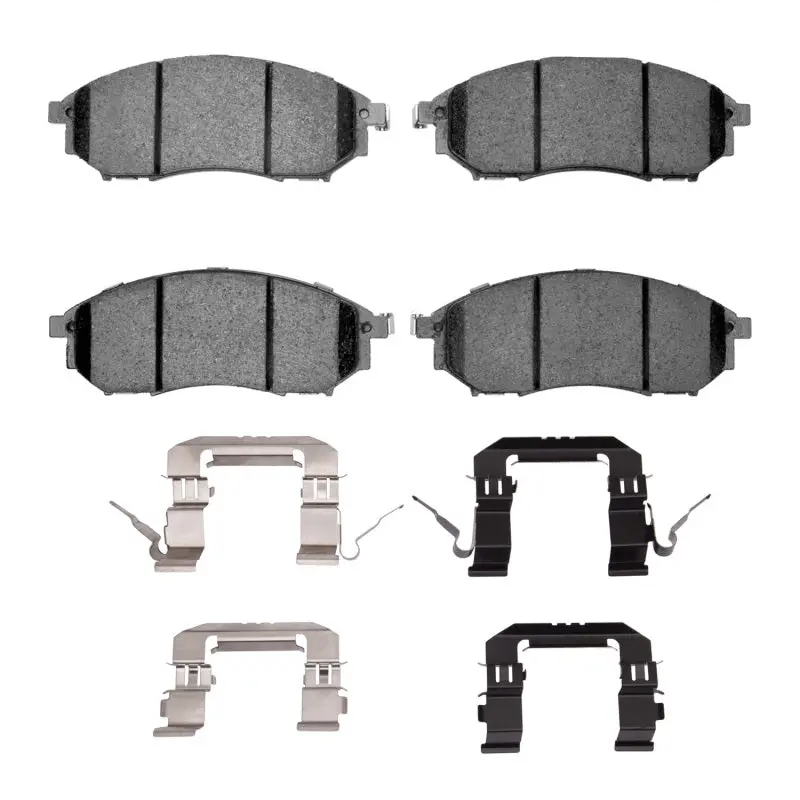 R1 Front Semi-Metallic Brake Pad & Hardware Kit For 2005–2014 Infiniti Fx37 1