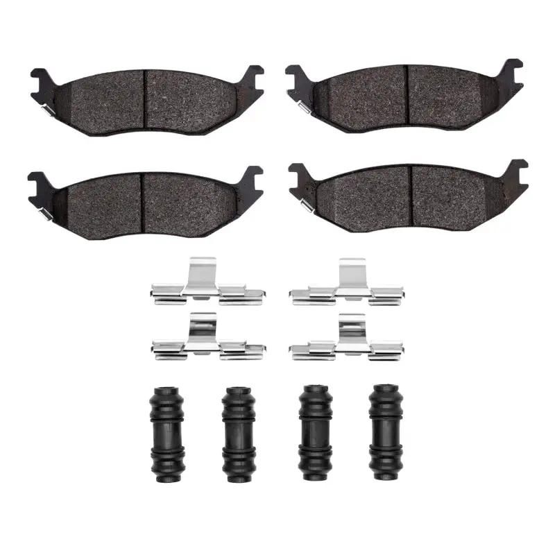 R1 Rear Semi-Metallic Brake Pads & Hardware Kit For 2002–2024 Chrysler Aspen 1
