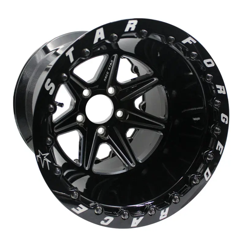 Race Star Valstar Black & Machined Wheel – 15X8", 5X4.75", 4.5" Backspace, 3.072" Center Bore 1