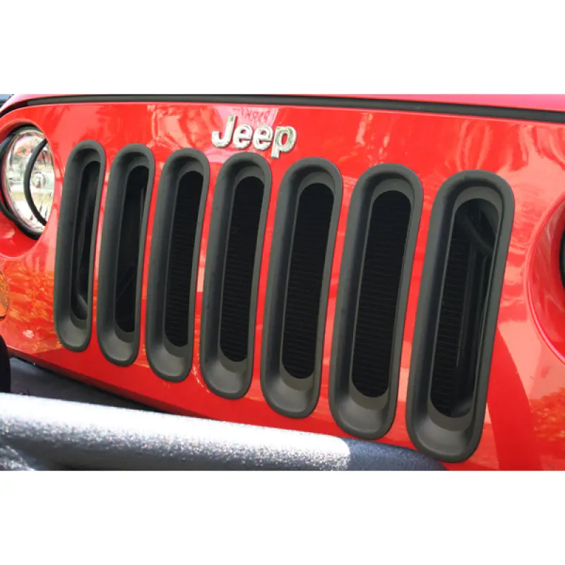 Rugged Ridge Black Grille Inserts For 2007–2018 Jeep Wrangler 1