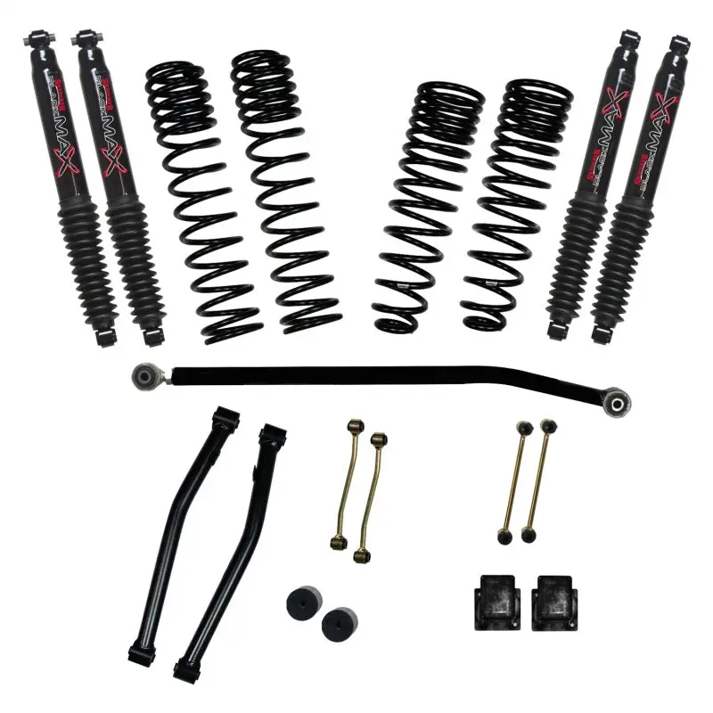 Skyjacker 3.5-Inch Glad Lift Kit For Dodge Ram – Dual Steering Linkage, Rub Rail, Drlt, And Bmax Components 1