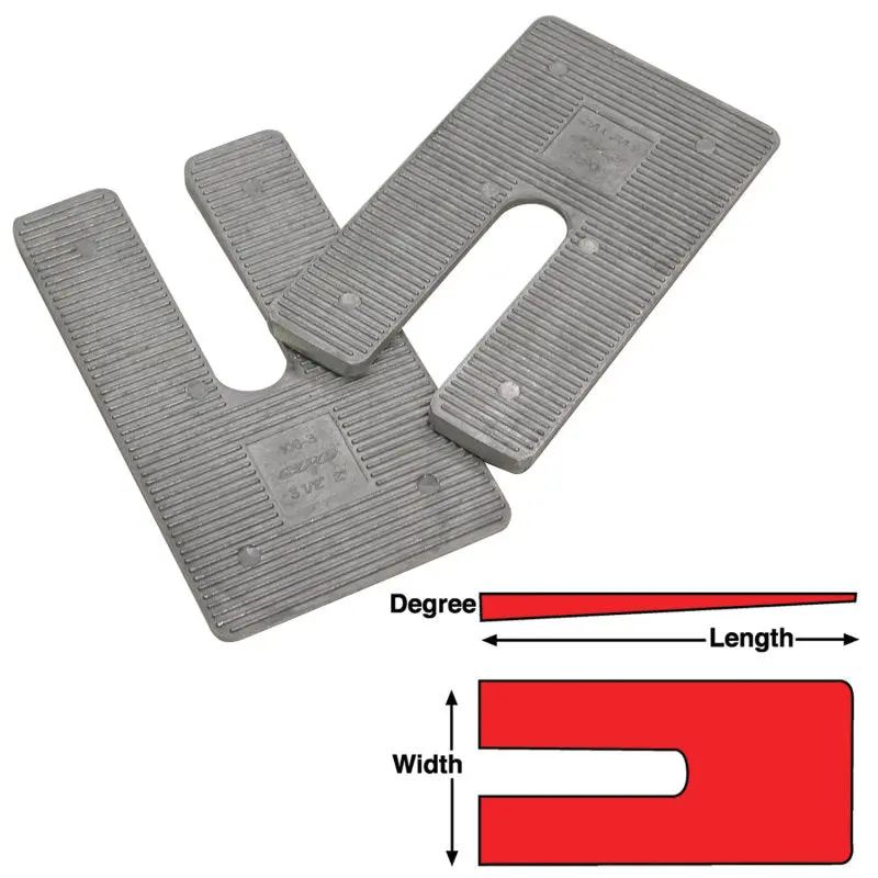 Spc Performance Aluminum Shim Set – 4X6.5X3.5 Degree (6-Pack) For Alignment Adjustments 1