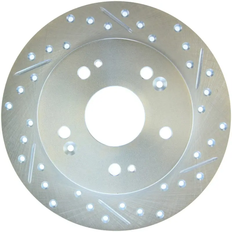 Stoptech Select Sport Slotted & Drilled Rear Brake Rotor For 2006–2015 Honda Civic Si (Left Side) 1