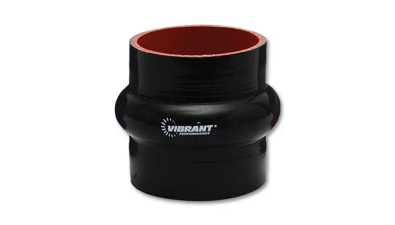 Vibrant 4 Ply Reinforced Silicone Hump Hose Connector - 3In I.D. X 3In Long (Black) 1