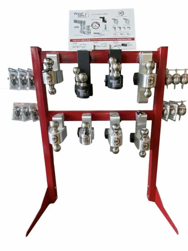 Weigh Safe Pop Display Stand – Large Size, Red Color, Heavy-Duty Construction 1