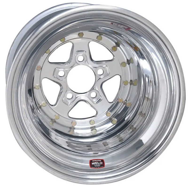 Weld Alumastar 2.0 15X4 / 5X4.75 Bp 1.7 / 5In. Bs Polished Wheel - Non-Beadlock 1