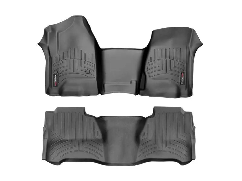 Wt Floorliner Front Floor Mat — Durable Black Trim-To-Fit Design 1